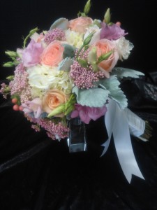 Wedding bouquet Tide wedding bouquet in white,blush pink and peach — Katy Florist & Gifts, Katy TX